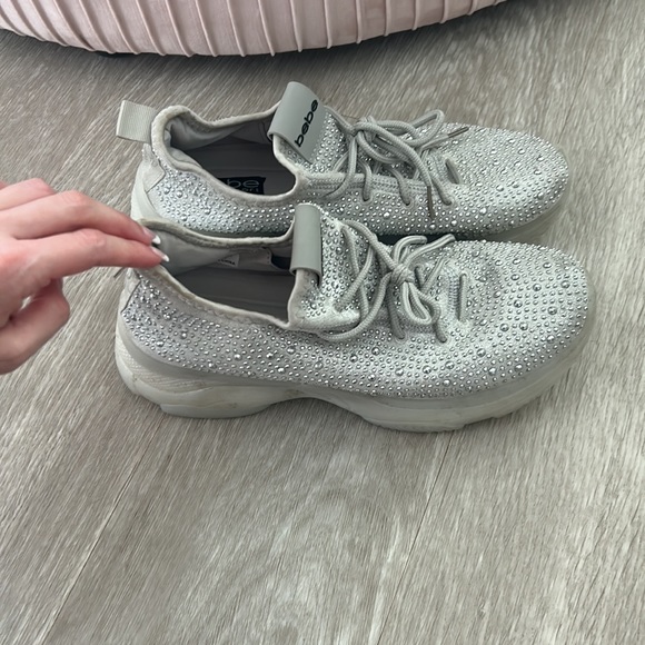 Bebe Sport Silver Sparkle Sneakers - Picture 4 of 5